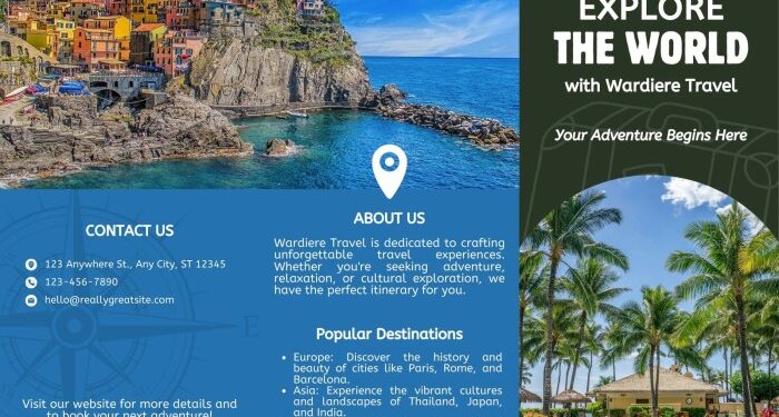 Free Printable Travel Brochure Template - FREE Templates